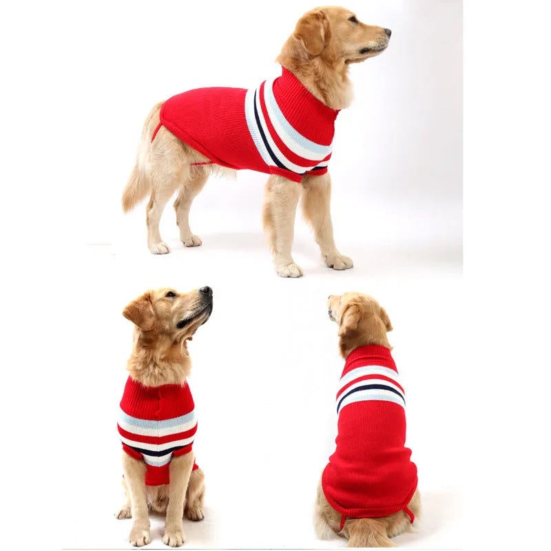 Large Dog Sweater Labrador Golden Retriever Jumper Knitted Sweaters For Big Dog Pullover Clothes Winter Pet Sweater Dog #8-#28