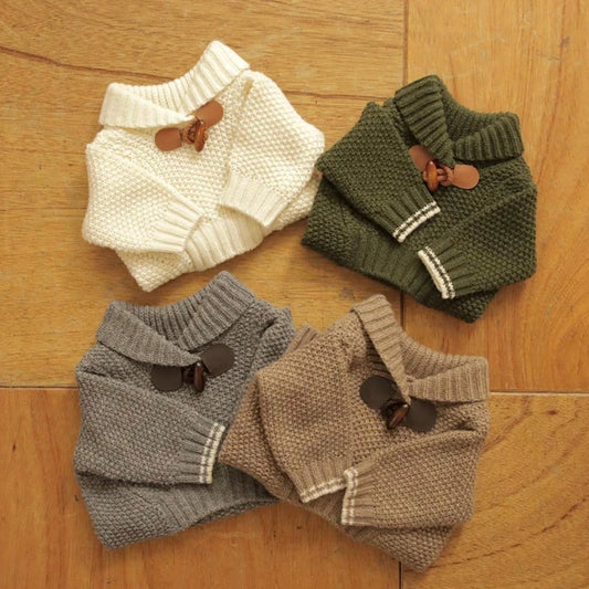 Suéter de punto para mascotas XS - XL, jersey de peluche de otoño e invierno, ropa cálida para perros, ropa para patas de Color sólido para cachorros