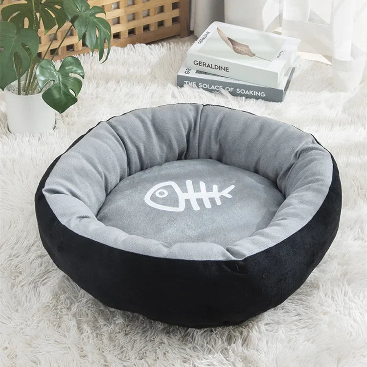 Four-season universal dog nest and cat nest egg tart round solid color pet nest warm mat pet bed high-end pet supplies