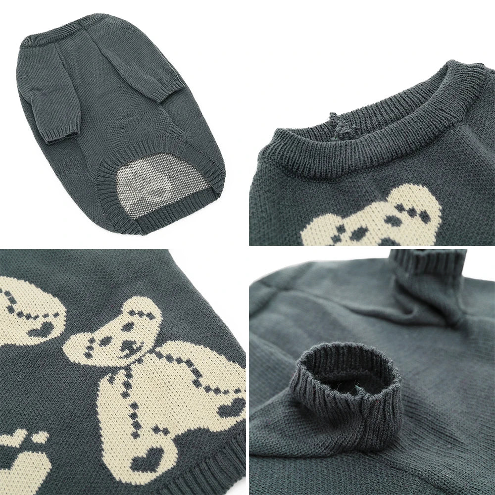 HOOPET Bear Warm Sweater For Big Dog Winter Padded Pet Jacket Stretchy Soft Wool Golden Retriever Cloth Doll Cat Coat Suppliers