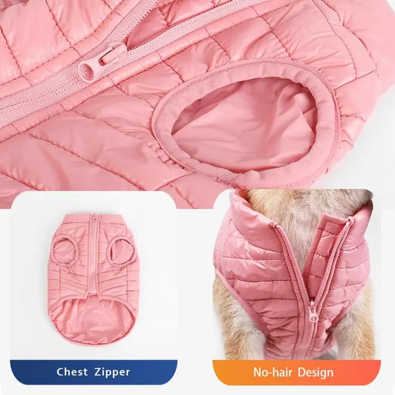 Dog Winter Jacket Fabric Dog Sweater Winter Fleece Vest Dog Pullover Jacket Pet Fall Vest Comfortable Windproof Doggy Vest Big