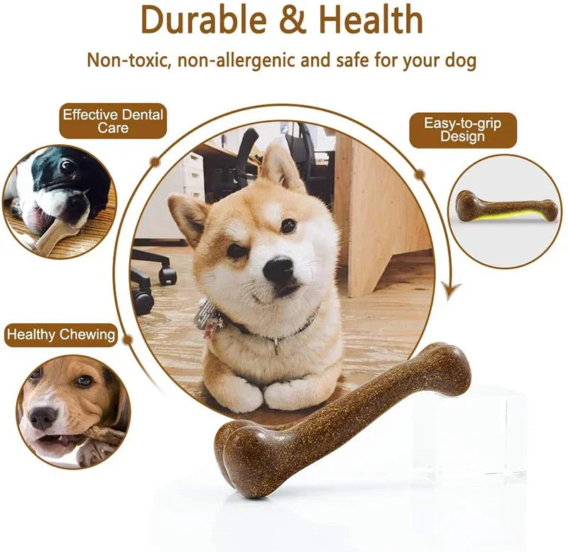 Juguetes para perros con sabor a carne de vacuno para perros pequeños y grandes, juguetes no tóxicos resistentes a las mordeduras para cachorros, juguetes para masticar para mascotas, productos para mascotas de limpieza Dental