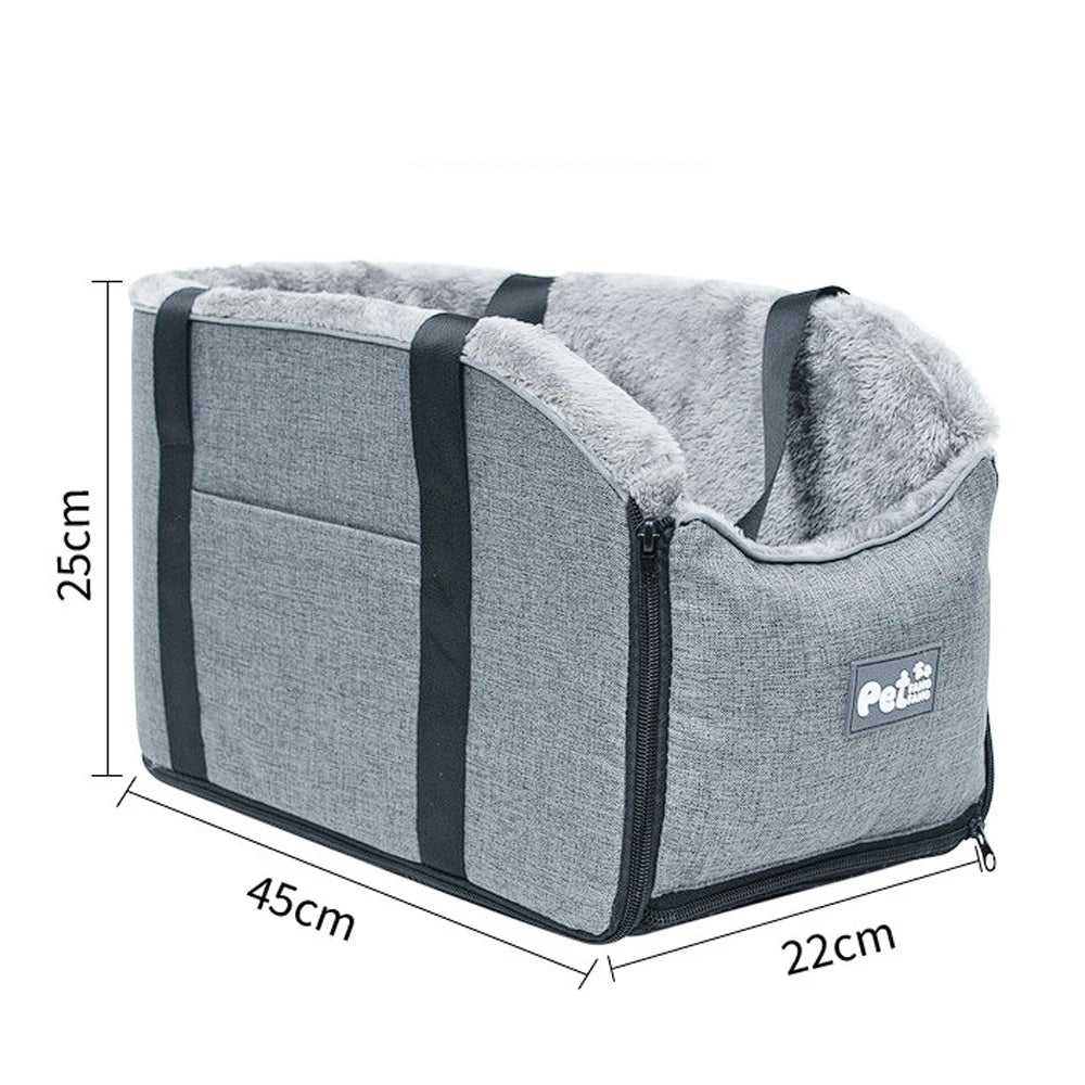 Transportador para mascotas, caseta para gatos, paquete de control central para coche, nido para gato, cojín para asiento de coche, bolso para mascota adecuado para mascotas pequeñas y medianas