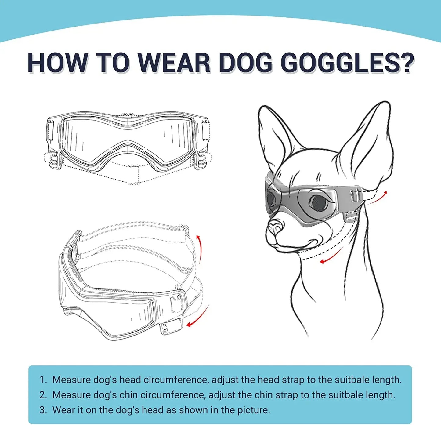 Gafas para Perros de Razas pequeñas, Gafas de Sol para Perros de Razas pequeñas, Gafas con protección UV para Cachorros de Perros pequeños, Conducción al Aire Libre