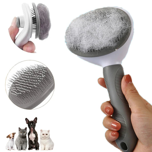 Removedor de pelo para mascotas, cepillo para perros, peine para gatos, herramientas de cuidado de animales, accesorios para perros, suministros para mascotas y gatos, peine de masaje de belleza de acero inoxidable