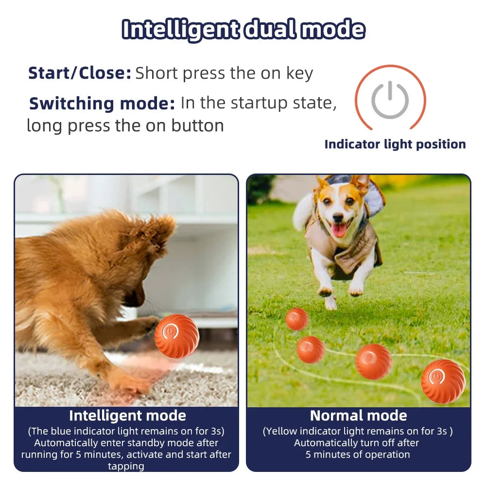 Cat Toys Smart Interactive Cat Bouncing Ball Automatic Rolling Ball Training Self-moving Electric Toy Dog Pet Accessories